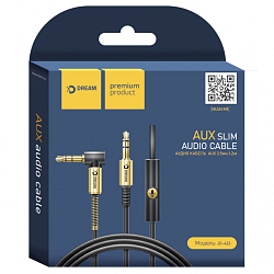 Кабель Jack 3.5 <--> Jack 3.5  1.2м Dream JD423 черный