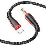Кабель Jack 3.5 <--> Lightning  1.0м BOROFONE BL14 черный