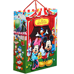 Пакет подарочный 3Д "С Днём Рождения!" 40х31х11.5 см, Микки Маус