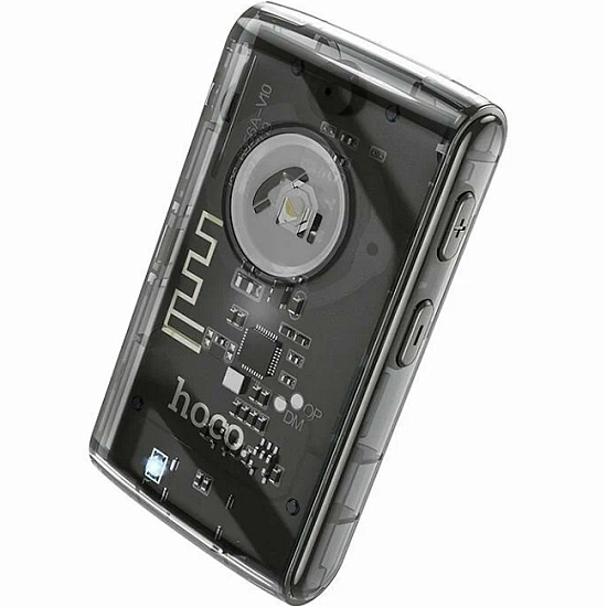 FM-модулятор HOCO E66 Transparent, чёрный