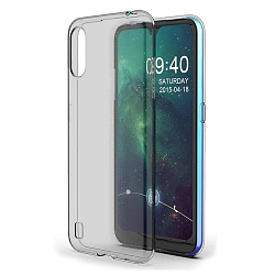 Силиконовый чехол FAISON для SAMSUNG Galaxy A01, Light, тонкий, глянцевый, чёрный