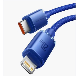Кабель USB <--> Lightning  2.0м BASEUS CW-FXP Crystal Shine Series синий, 20W (CAJY000101)