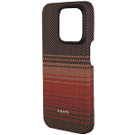 Задняя накладка PITAKA Moonrise Tactile Woven case Sunset для iPhone 15 Pro Max