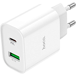 Сетевое ЗУ 1USB/1Type-C HOCO C80A Plus Rapido, белый, PD20W + QC3.0