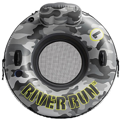 Круг-кресло надувной 135см INTEX  "Camo River Run 1"с ручками, до 100кг, 56835