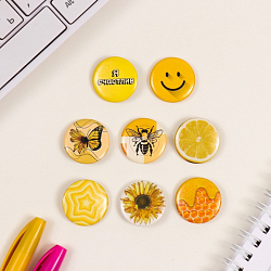 Набор значков на одежду, рюкзак, сумку «Жёлтые», 8 шт., d=25 мм 10331499