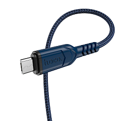 Кабель USB <--> microUSB  2.0м HOCO X59 Victory синий