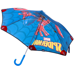 Зонт детский. Человек паук, синий, 6 спиц d=90 см   9373303