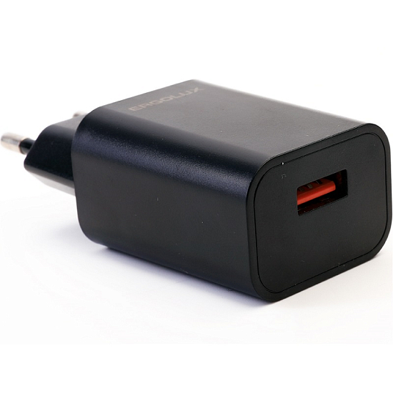 Сетевое ЗУ 1USB ERGOLUX ELX-РA01P-C02 черный, 10Вт