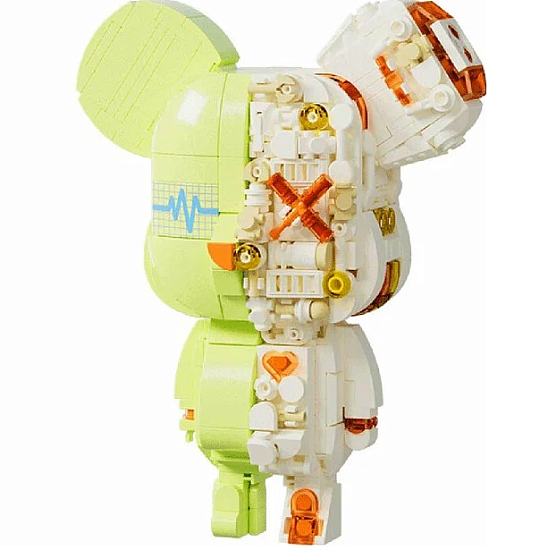 Конструктор Jaki "Bearbrick: Laser Green" JK6250-3