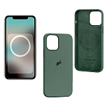 Силиконовый чехол SILICONE CASE для iPhone 13 Pro Max Eucalyptus (MagSafe + анимация NFC) c LOGO
