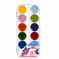Краски ЮНЛАНДИЯ "ЮНЫЙ ВОЛШЕБНИК", медовые, 12 цв 192358
