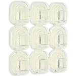 Держатель самоклеящийся для проводов и гирлянд ТУНДРА krep, 15х15 мм, 36 шт. 10065884