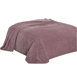 Плед 240*200 велсофт "Шашки" ЭлитаЛюкс, розовый