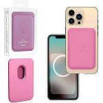 Кошелек для карт Leather Wallet Pollen Color  iPhone 12-15 Pro Max (Анимация NFC Clear) с лого