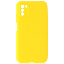 Задняя накладка ZIBELINO Soft Matte для Xiaomi Poco M3 желтый, защита камеры