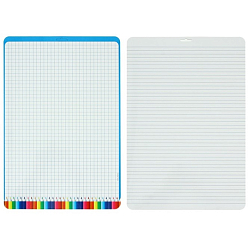 Доска маркерная A3 (49 х 33 см) Calligrata "Карандаши", двусторонняя: клетка/линейка