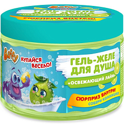 Гель-желе для душа детский серии "С сюрпризом" ТМ "Baffy", в банке D0152-L