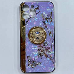 Задняя накладка Craft для iPhone 12 Pro Max, стразы, под стекло с кольцом