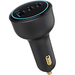 Авто ЗУ 1USB/2Type-C WALKER WCR-91 черное, 140Вт