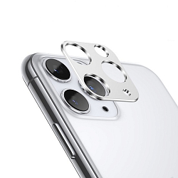 Противоударное стекло на камеру для iPhone 11Pro/12 Pro, серебро