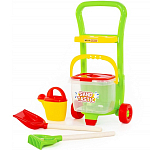 Набор №394 "Sand Tastic": тележка "Caddie", лопата №15, грабли №15, ведро №8, лейка №10