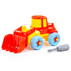 Конструктор-транспорт ПОЛЕСЬЕ "Погрузчик"  20 эл. (в пакете)