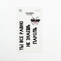 Наклейки на телефон «Пароль» 8 х 14 см   4773292