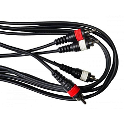 Кабель 2RCA <--> 2RCA  1.8м STANDS & CABLES DUL-002-1.8 черный