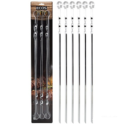 Набор шампуров ECOS ND-400D (р-р 60x1,2x1,5см, форма Vобр., нерж.) арт.999623