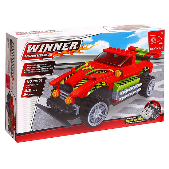 Конструктор на радиоуправлении «Гонка», 212 деталей 134019