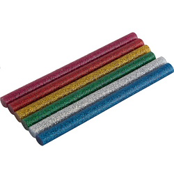 Стержни клеевые ENGY цветные, с блестками, 7х100 мм, 6 шт 007586