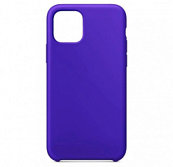 Задняя накладка SILICONE CASE для iPhone 11 Pro Max т. фиолетовый