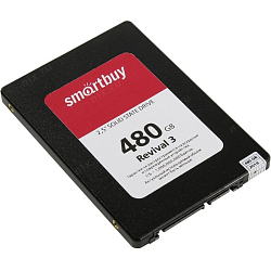 Накопитель SSD 2.5" 480Gb SMARTBUY SB480GB-RVVL3-25SAT3 Revival 3, SATA-III, R/W - 550/380 MB/s, 2.5", PS3111-S11, TLC 3D