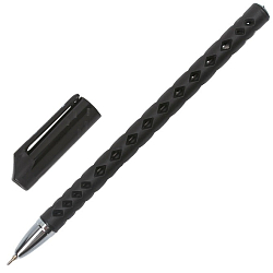 Ручка шариковая масляная BRAUBERG "Orient", ЧЕРНАЯ, корпус черный, иг. узел 0,7 мм, лин. пис 143000