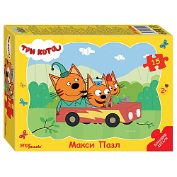 Контурный МАКСИ пазл Step Puzzle 15 эл. "Три кота" (АО "СТС")