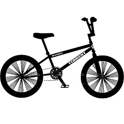 Велосипед TORRENT Bandit, Матовый черный (рама сталь 10", подростковый, BMX, колеса 20д.) (20" / 10") (Уценка)