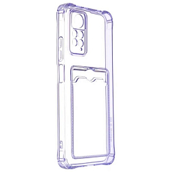 Задняя накладка ZIBELINO Silicone Card Holder Case для Xiaomi Poco X3 (сиреневый) защита камеры