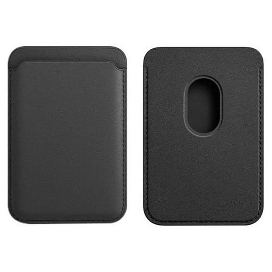 Кошелек для карт MagSafe Leather Wallet для Apple iPhone черный