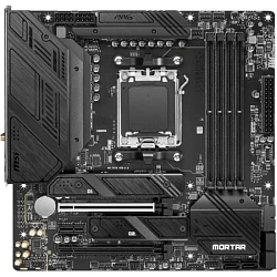Материнская плата MSI MAG B650M MORTAR WIFI, AM5, AMD B650, 4xDDR5, 2xM.2, 6xSATA, 7xUSB-A, 1xUSB-C, 1xHDMI, 1xLAN 2.5 Гбит/с, 7.1, mATX
