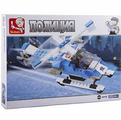 Конструктор SLUBAN Полиция: Спасательный вертолёт (133 дет.)