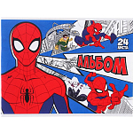 Альбом для рисования А4, 24 листа 100 г/м², на скрепке, Человек-паук 9431545