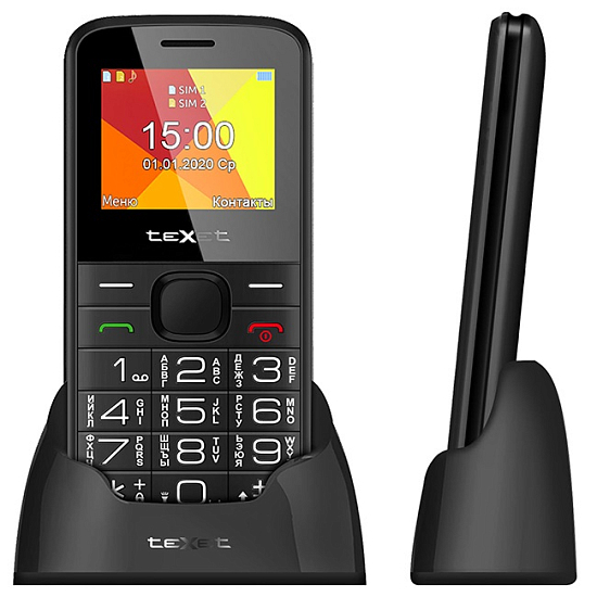 Телефон TEXET TM-B201 черный