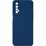 Задняя накладка ZIBELINO Soft Matte для Realme 7 (синий) с микрофиброй