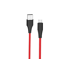 Кабель USB <--> microUSB  1.0м HOCO X34 Surpass плоский, красный, 2.4A