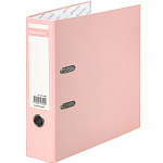 Папка-регистратор BRAUBERG PASTEL ламинированная, 75мм, цвет персиковый, 271838