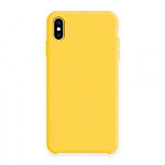 Задняя накладка SILICONE CASE для iPhone X/XS (55 темно-желтая канарейка)