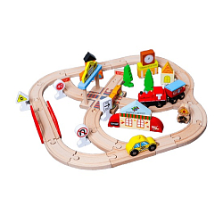 Железная дорога, 60 элементов, в собран. Виде: 48×46 см, в пластиком боксе 5099551