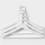 Плечики для одежды LaDо́m Eliot, 44×24 см, набор 3 шт, белый 9789568