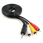 Кабель Jack 3.5 <--> 3RCA 2.0м CABLEXPERT CCA-4P2R-2M черный